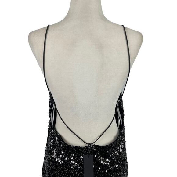 NWT Lulus Force of Fashion Black Backless Sequin Dress - Picture 8 of 14